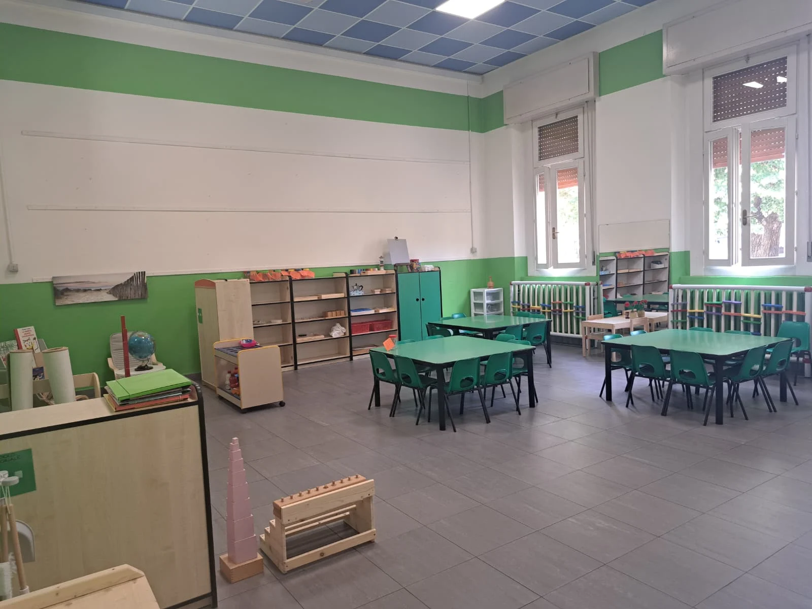 Aula verde della scuola